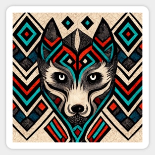 Aztec Wolf IV Sticker